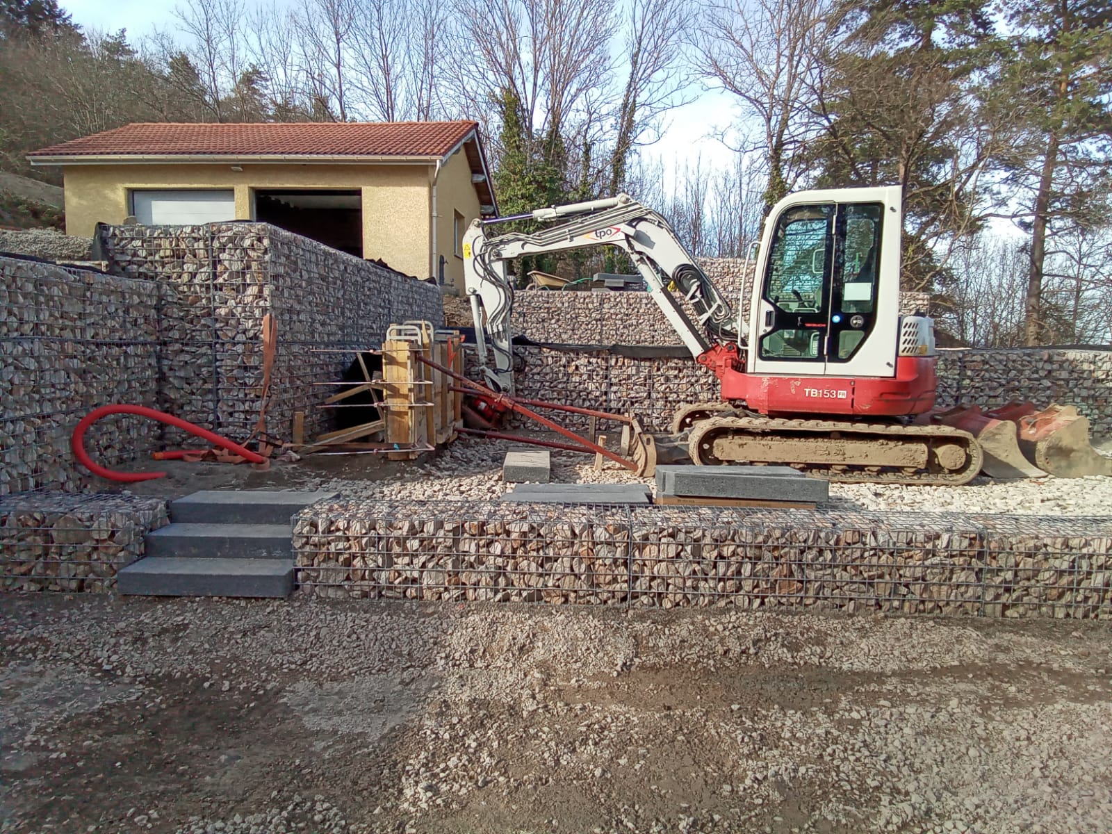 Installation de gabions