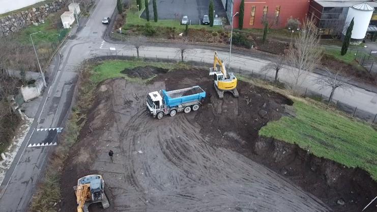 Déplacement de la terre et terrassement